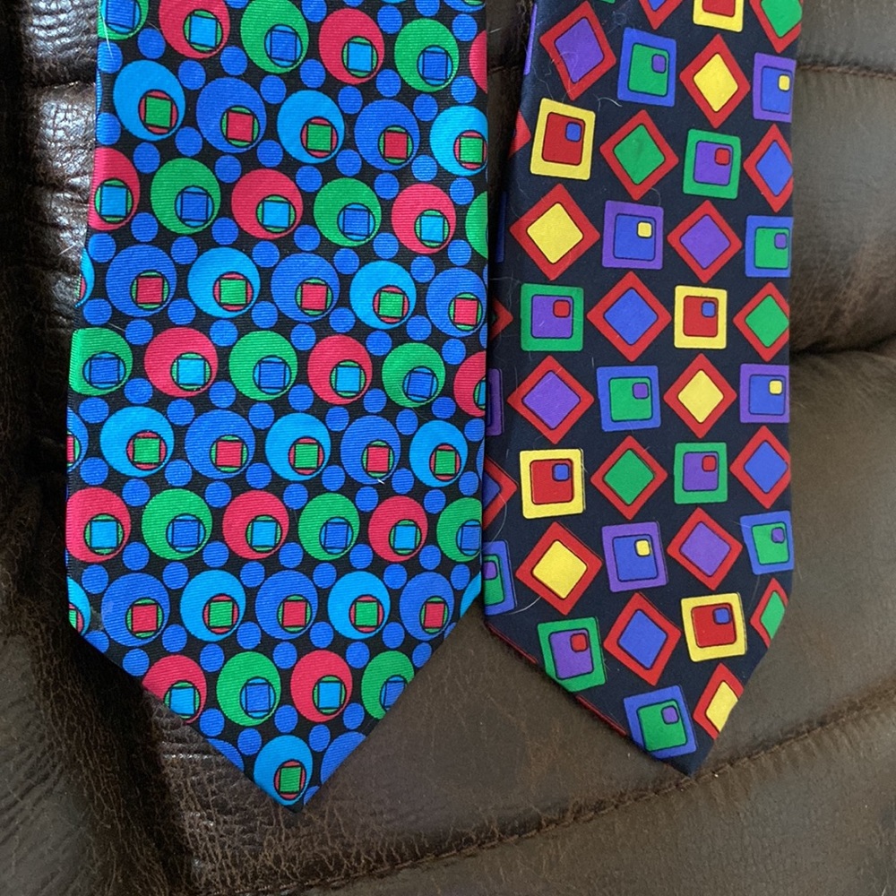 Silk Rooster brand ties from the 1980’s. $20 for both sold together